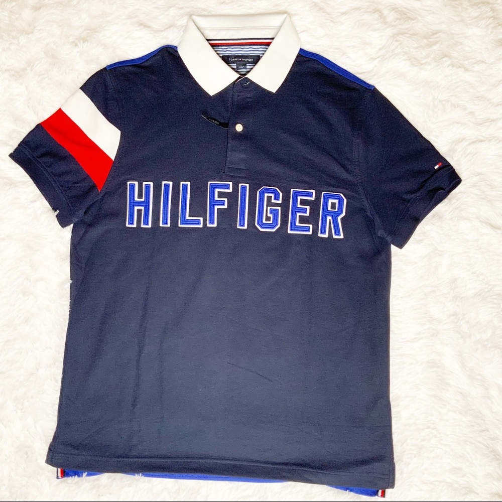 TOMMY HILFIGER WICKING UV PROTECTION POLO BLUE NWT